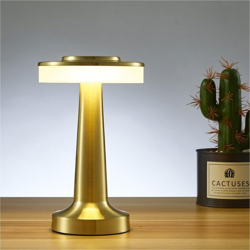 Lámpara De Mesa Led Portátil Táctil 3 Niveles Temperatura Co