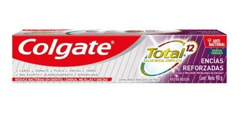 Crema Dental Colgate Total 12 Encias Reforzadas 90 G