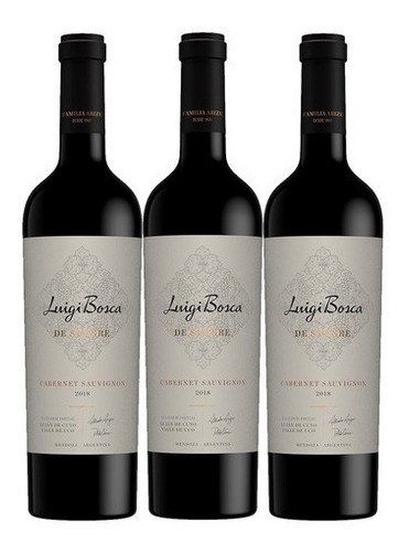 Vino Luigi Bosca Tinto De Sangre Cabernet Sauvignon Caja X3