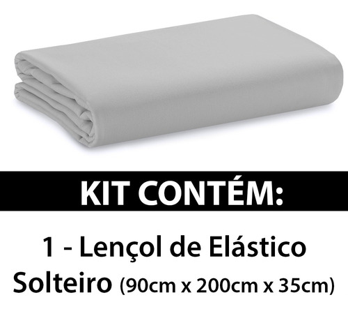 Lençol Solteiro 100% Algodão Elástico Percal 130 Fios Dohler