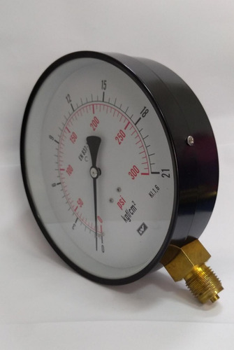 Manômetro P/ Caldeira 6 21 Kgf/cm²x 300 Psi R 1/2 Bsp Rbc