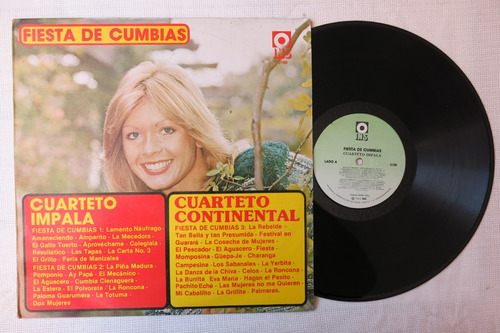 Vinyl Vinilo Lp Acetato Fiesta De Cumbias Cuarteto Impala 