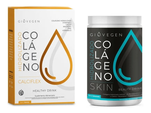 Giovegen Skin + Calciflex - Colágeno Hidrolizado Bebible