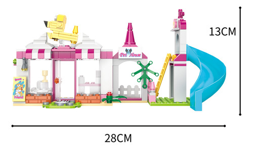 Bloques Para Armar Cogo Girls Pet Casa De Mascotas 244 Pzs