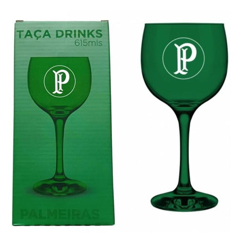 Taça Gin Drinks Em Vidro Palmeiras Prime Verde 615ml Na