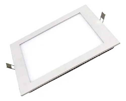 Panel Led De Embutir Cuadrado Interelec 6w Luz Cálida 403409 Blanco