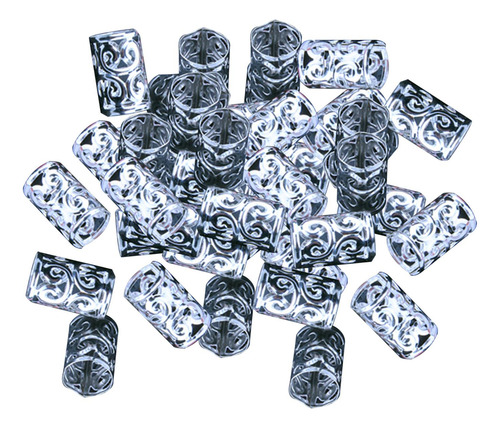 100 Anillos Para El Cabello Con Trenzas, Cuentas De De Plata