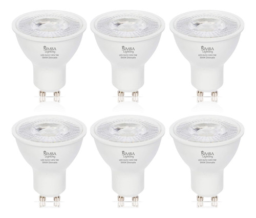 Bombilla Led Gu10 De 5 W Regulable (paquete De 6) Halógena D