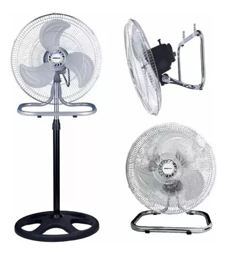 Ventilador 3 En 1 Metálico,pared,pedestal Y Mesa 3 Aspas