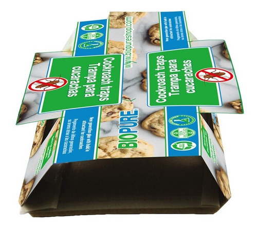 Imagen 2 de 6 de Trampa Para Cucarachas Ecológico Kit 10 Piezas