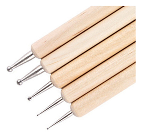 Bolígrafo Para Decoración De Uñas De Doble Punta 5 Pcs