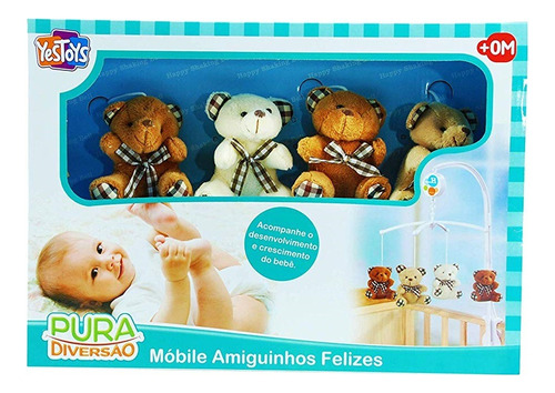 Móbile Musical Amiguinhos Felizes Yes Toys 20048