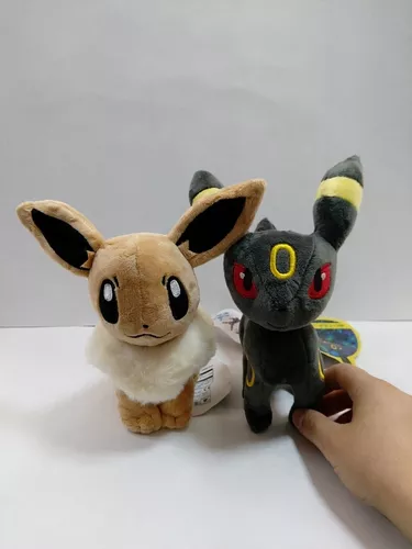 Eevee + Evolução Espeon Pokémon Pelúcia Kit Com 2 Pelúcias