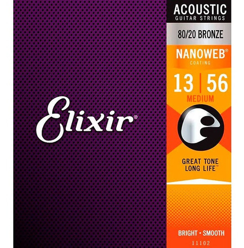 Corda Para Violão 013 Medium Bronze Elixir