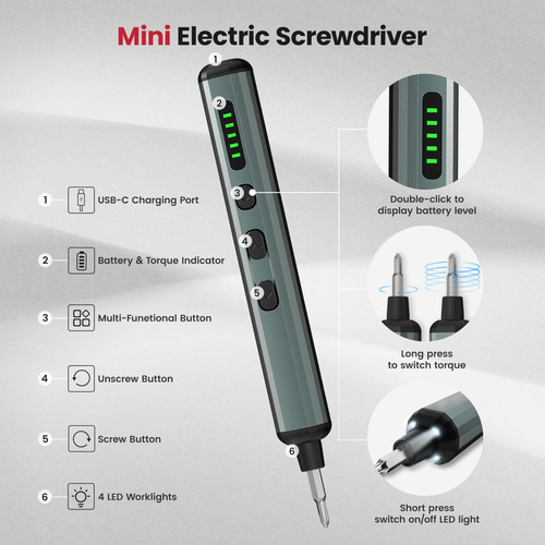 Kaiweets Mini Destornillador Eléctrico 70 En 1, Juego De Des