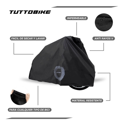 Imagen 3 de 9 de Funda Para Bicicleta Protectora Impermeable Tuttobike