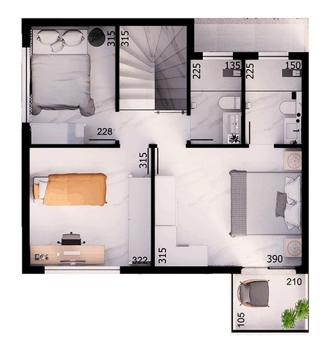 Imagem 3 de 4 de Excelente Casa De 95m² Divididos Em Dois Pavimentos - 25534