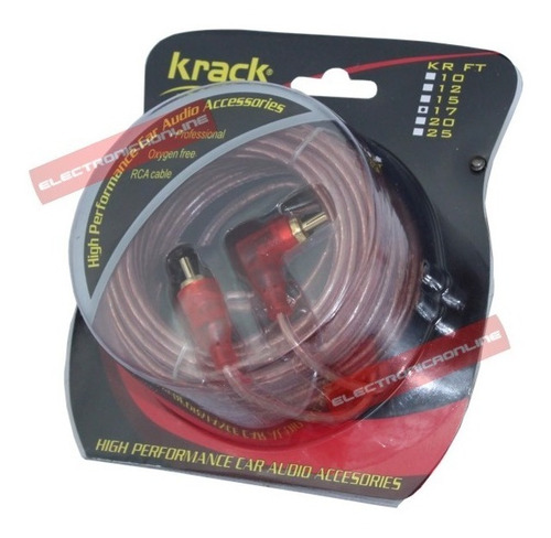 Imagen 1 de 2 de Cable Rca 5.2 Mts Para Audio Libre De Oxigeno Krack Audio