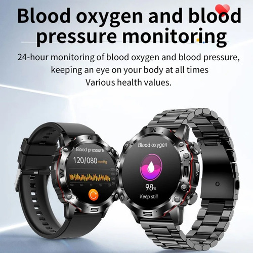Smartwatch Pantalla Táctil Presión Glucosa Hrv + 2 Mallas