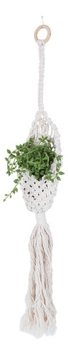 Cesta Colgante Con Cuerda De Algodón Para Macetas, Decoració
