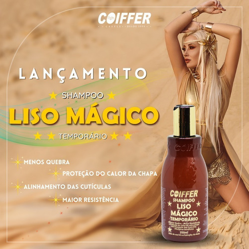 Shampoo Liso Mágico Coiffer 250ml