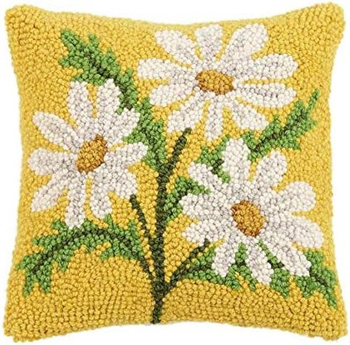 Peking Handicraft 30jes1592c10sq Almohada Con Gancho Daisy, 