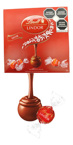 Chocolate Con Leche Relleno Suave 3 Cajas C/u 168 G Lindor