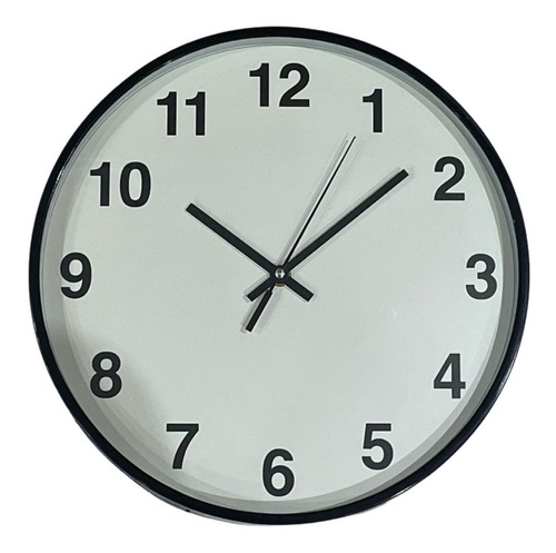 Imagen 1 de 8 de Reloj De Pared Grande Clasico  Negro Blanco Minimalista 