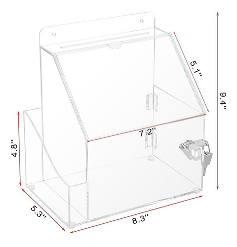 Cadera De Recolección Box De Donación Acrílico Con Caja