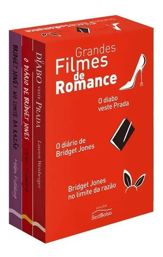 Box De Livros Grandes Filmes De Romance - Novo - Lacrado - 3 Livros