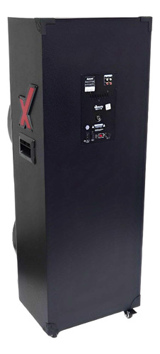 Caixa Som Bluetooth 2900w Rms 2x15´´ Usb Led + 2 Microfones