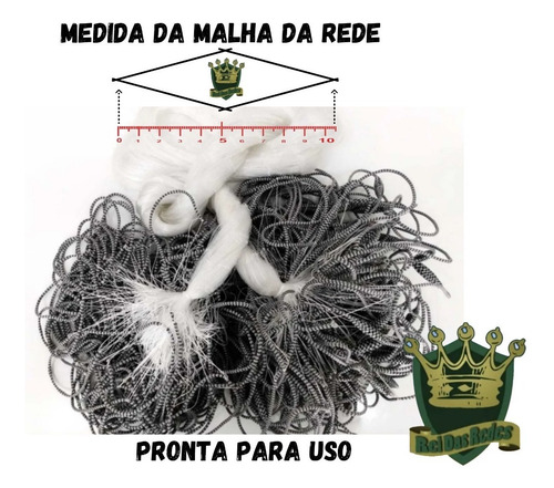 Imagem 1 de 8 de Rede Pesca Pronta Malha 10 F0,30 4,80 Alt 50 Metros Promoção