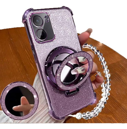 Funda Para Oppo A57 4g/a77 4g Rudo Uso Mujer Magnética Niña Bling Transparente