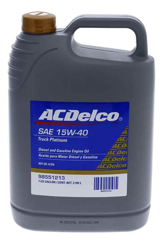 Aceite 15w40 Galon Dies Acedel Acdelco 98551213