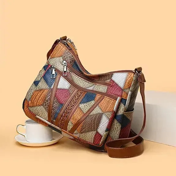 Bolsa De Ombro Feminina Bolsa Transversal Bolsa Grande Couro Marrom