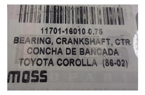 Concha Bancada 030 Moss Toyota Corolla 86-02