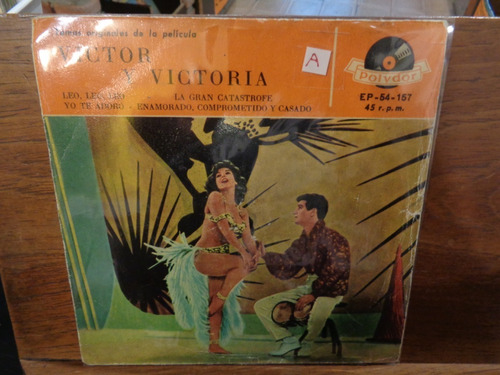 Victor Y Victoria Disco Simple Vinilo Musica De Pelicula  D