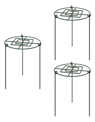 3 Estacas De Soporte Para Peonías Que Crecen A Través De Aro
