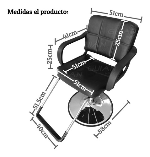 Imagen 6 de 8 de Silla Sillon Barbero Estetica Salon Belleza Barberia
