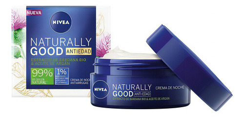 Nivea Naturally Good Crema Facial Noche Antiedad 50ml Mixta