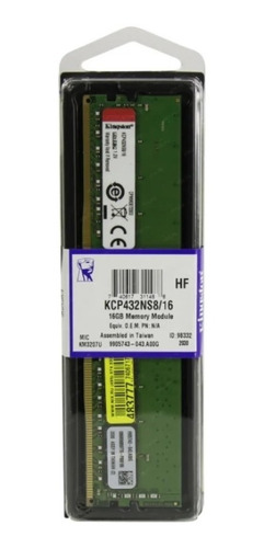 Kcp432ns8/16 Memoria Desktop 16gb Ddr4 3200mhz Kingston