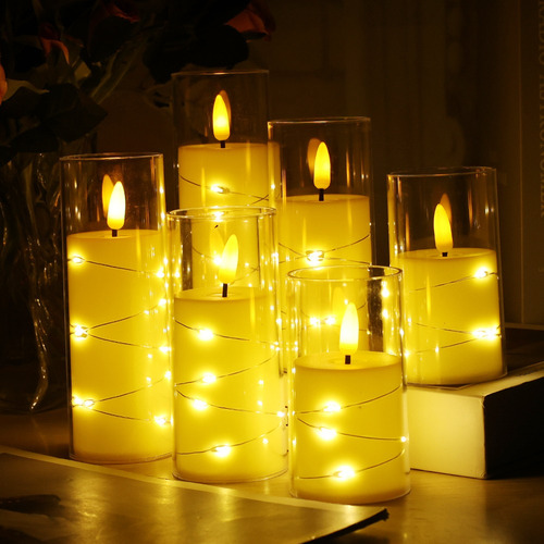 Lámparas Led Con Pilas, Vela Sin Llama De 5,5 X 15 Cm
