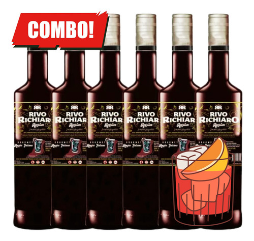 Aperitivo Vermut Amaro Rivorichiaro X6 Botellas Premium