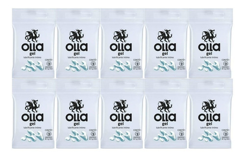 Imagem 1 de 7 de Kit 10x3 Olla Gel Lubrificante Íntimo (30 Sachês De 5g Cada)