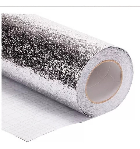 3 Rolos Papel Adesivo Aluminio Lavável Cozinha Impermeável