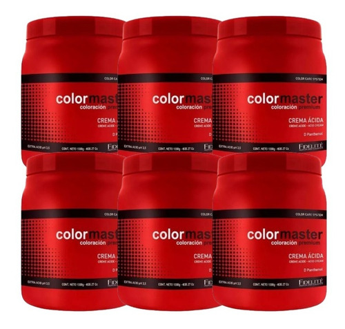 Fidelité- Colormaster- Crema Extra Ácida Ph3,5 1000g. X 6 U