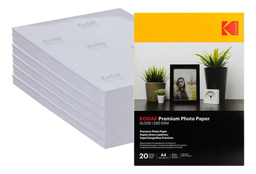 Papel Fotográfico A4 Premium Kodak 240g 500 Folhas