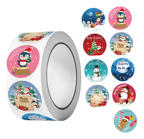 L Rollo De Pegatinas Navideñas, Pegatinas Navideñas Estilo A