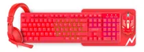 Comprar Kits Gamer Teclado Mouse Auricular Pad Noga NKB413R 4en1 Rojo