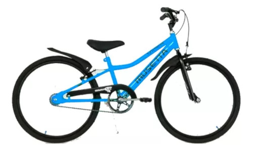 Bicicleta Musetta Viper Rodado 26 Cuadro Bajo De Acero Con Pie De Apoyo Guardabarros Color Azul 